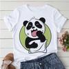 Summer Tshirts Cartoon T Shirt Unisex Kawaii Panda Yoga Print Graphic T Shirts Cute Girl Harajuku Anime Cartoon Female Clothes