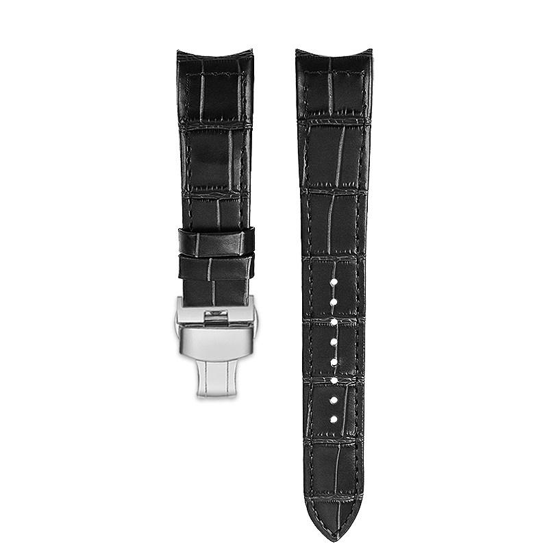 Gebogenes Rindsleder-Uhrenarmband für SEIKO Premier Serie SNP093 096 114 126 127 gebogenes Leder-Uhrenarmband 21mm Armband Armband