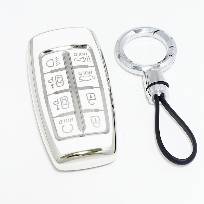 Auto Keyless Soft Tpu Car Key Case For Hyundai Gv80 Gv90 G70 G80 G90 Gv70 For Genesis Shell Fob Cover Keychain Accessories