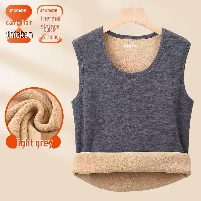 

Men s Thermal Fleece-Lined Vest – Warm Sleeveless Cotton Cardigan for Autumn & Winter XL (90-115 lbs)