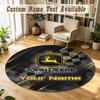 Round Rug Custom NameJohn Deere Pattern Non Slip Carpet Home Floor Decor
