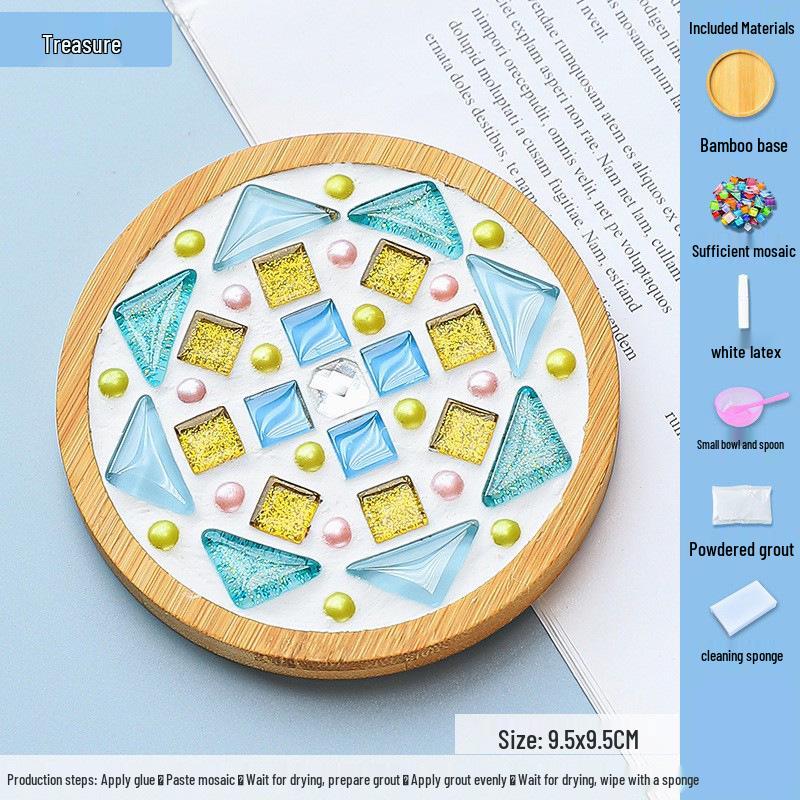 DIY Mosaic Coaster Kit for Kids: Creative Father's Day Craft