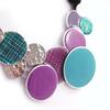 NOA [G5968] - Turquoise Purple 'Harlequin' Designer Necklace