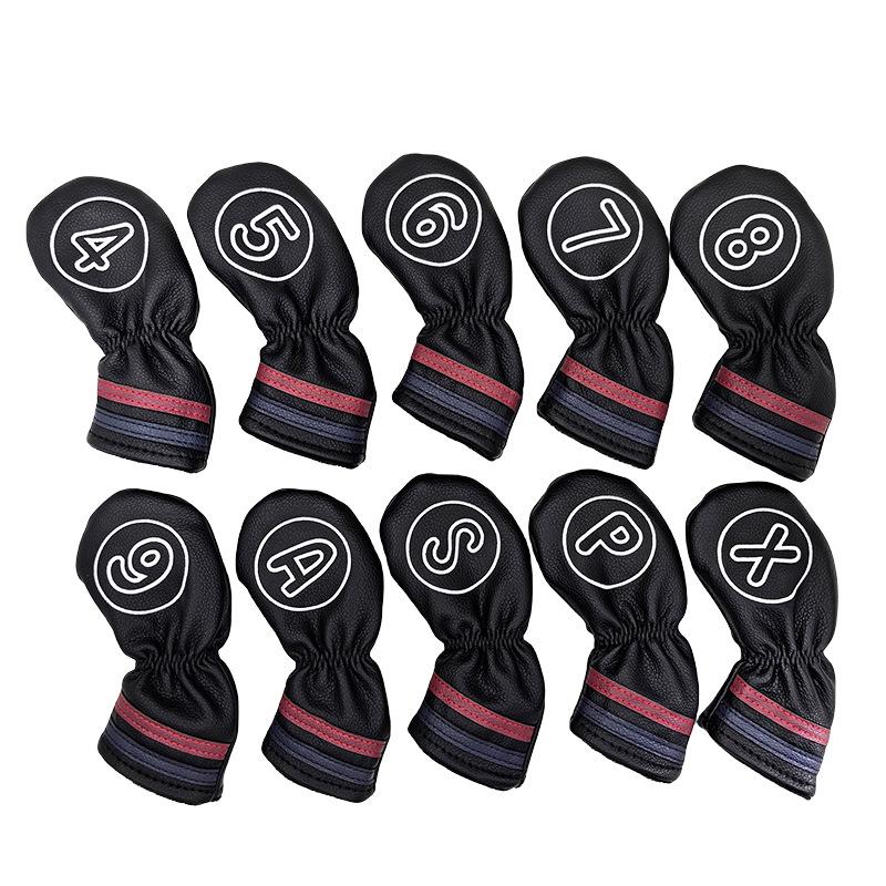 PU Leather Golf Club Protective Sleeve: Head Covers for Woods, Irons, and Putters