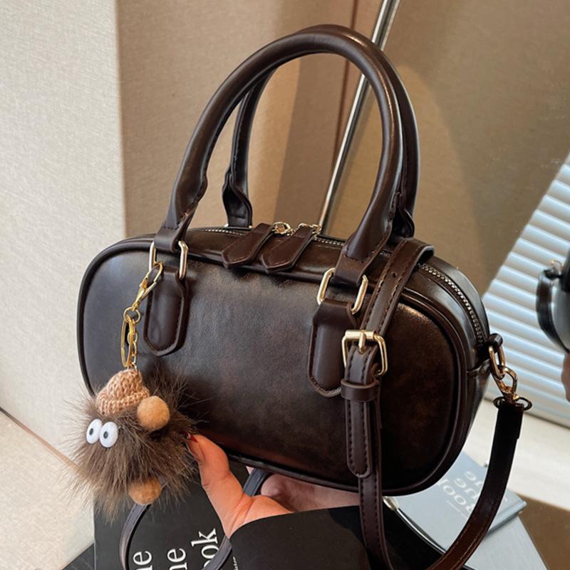 Retro Casual Hand-held Small Square Bag, Fashionable Single-shoulder Bag, Simple Commuting Crossbody Bag