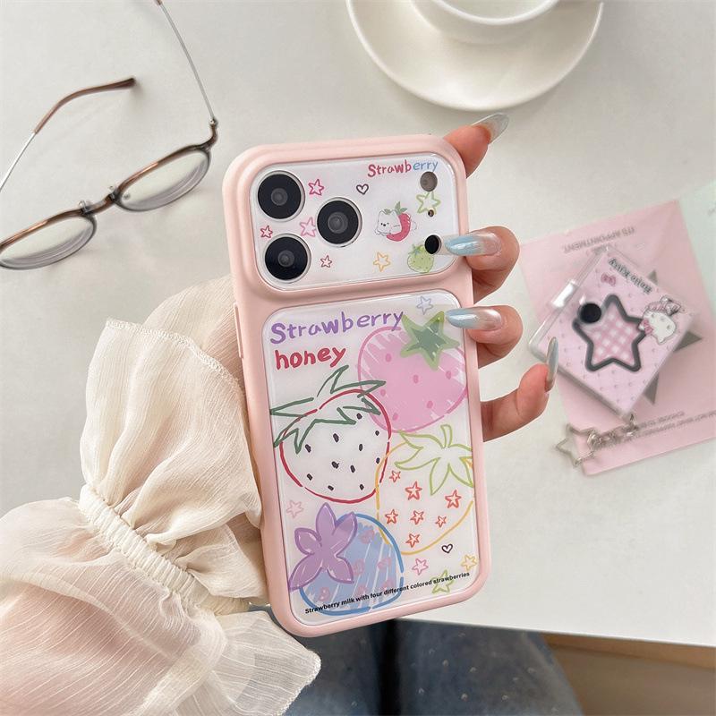 

Colorful Graffiti Strawberry Case for iPhone17/16ProMax/15Pro iPhone 17 Pro