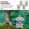 Sandstone Pagoda Mini Statue Stone Lantern Japanese Style Pagoda Lantern Yard Bonsai Decoration Asian Small Tank Decor