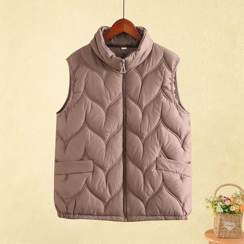 Autumn/Winter Fashionable Loose-Fit Thin Cotton Vest For Women Warm Cotton-Padded Shoulder Jacket Ideal For Cold Weather Scenari