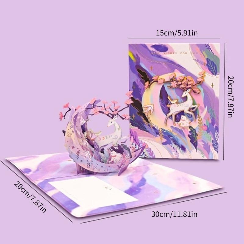 Creative Birthday Card PopUp Greeting Card for Birthday Christmas Decor