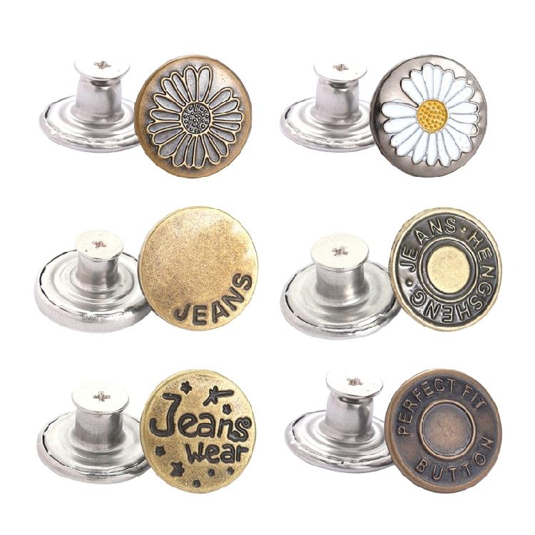 20 ks Knoflíky na zacvaknutí Okamžité knoflíky na džíny pro kalhoty Opakovaně použitelný klip na zúžení džín