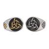 2026 Jewelry European and American Personalized Retro Viking Triangle Men's Jewelry Ring