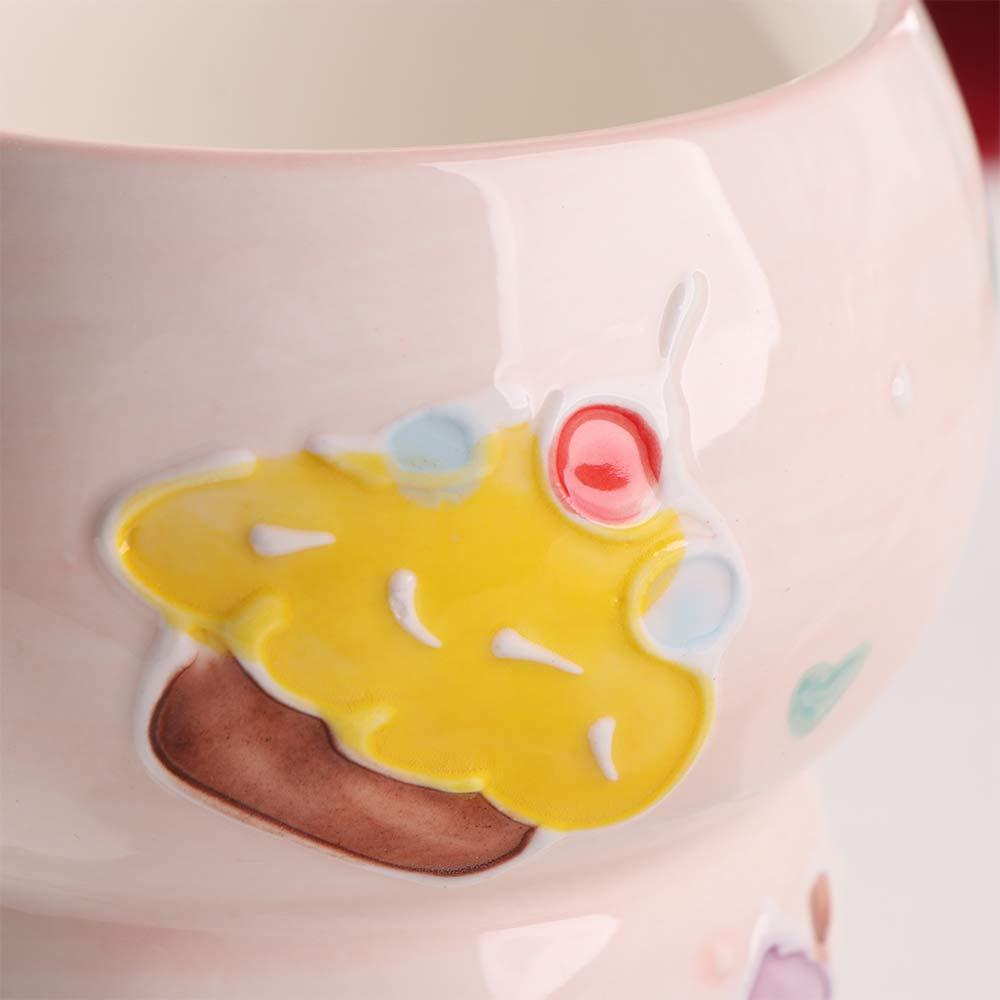 Hand Painted Ceramic Breakfast Cup Gourd Shape Coffee Mug Creative Oat Bowl Mug  Holiday Gift