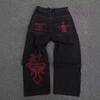 JNCO Streetwear Y2K Hip Hop Εκτύπωση Φαρδύ Πόδι Τζιν Δένετσο Ανδρικό Γυναικείο Φθινόπωρο Casual
