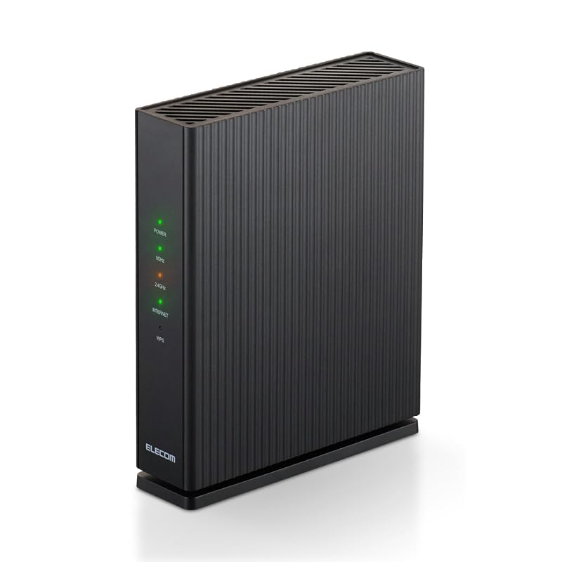 ELECOM WiFi Router, Wireless LAN 1201 + 574Mbps 11ax Wired Gigabit EasyMesh(TM) IPv6 (IPoE) Compatible, Eco Package WRC-W601-B