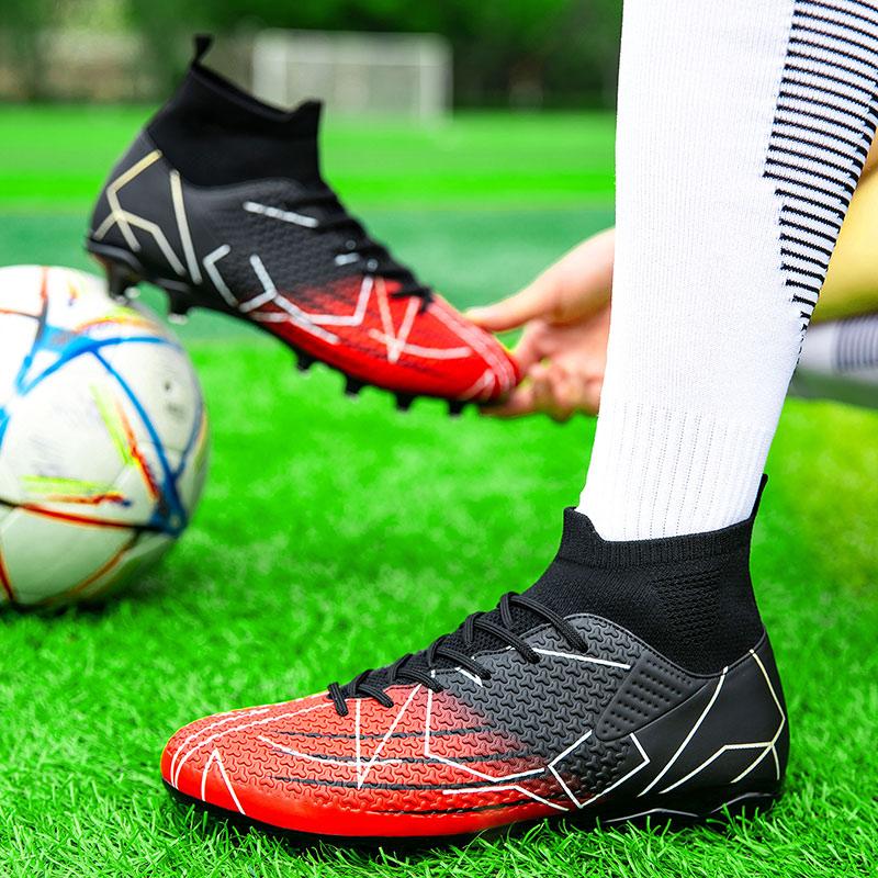 35-47 Men's Large-scale Football Shoes Long Nail Anti-slip and Wear-resistant TPR Artificial Corthiro Outdoor Youth Football Shoes