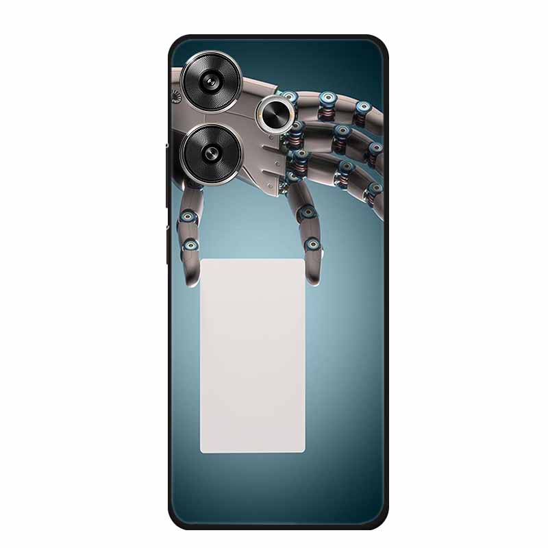 6.79" For Poco M6 4G Case POCOM6 Phone Cover Black Silicone Soft Back Cover Case For Xiaomi Poco M6 4G Case M 6 Protective Coque