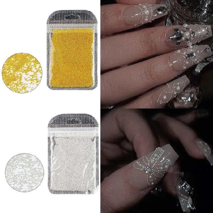 Nails Caviar Beads Metal Nail Beads Micro Pixie-Beads for DIY Nail Art Charms