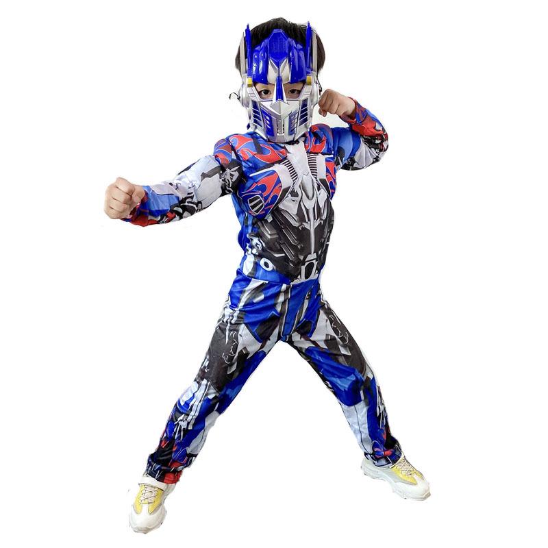 Optimus Prime Muscle Suit Costume for Kids - Transformers Halloween Cosplay and Party Outfit