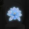 Glow-In-The-Dark Rainbow Blue Flower Toilet Sticker Shiny Crystal Floral Theme Decal Self-Adhesive Removable Bathroom Decoration