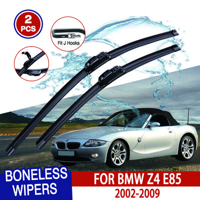 Für BMW Z4 E85 2002-2009 Auto Scheibenwischer U-Typ Weichgummi Rahmenlos Bügellos Auto Wischer 21"+20"