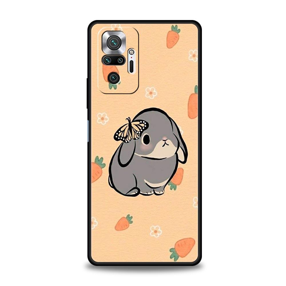 

Чехол для телефона для Xiaomi Redmi Note 14 13 12 5G 9S 9 10 11 Pro Plus 4G 9T 14C 13C 12C 10C 9C 9A Мягкая крышка Милый цветной кролик For Redmi Note 9S