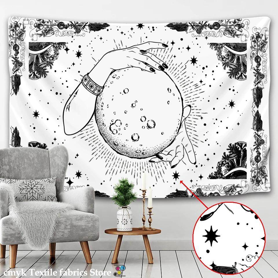 Celestial Sun and Moon Tapestry  Mystical Art for Living Room Decor Boho Style Enhance Your Space with Cosmic Vibes