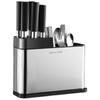 201 Stainless Steel Kitchen Knife and Chopstick Holder with Drain Rack