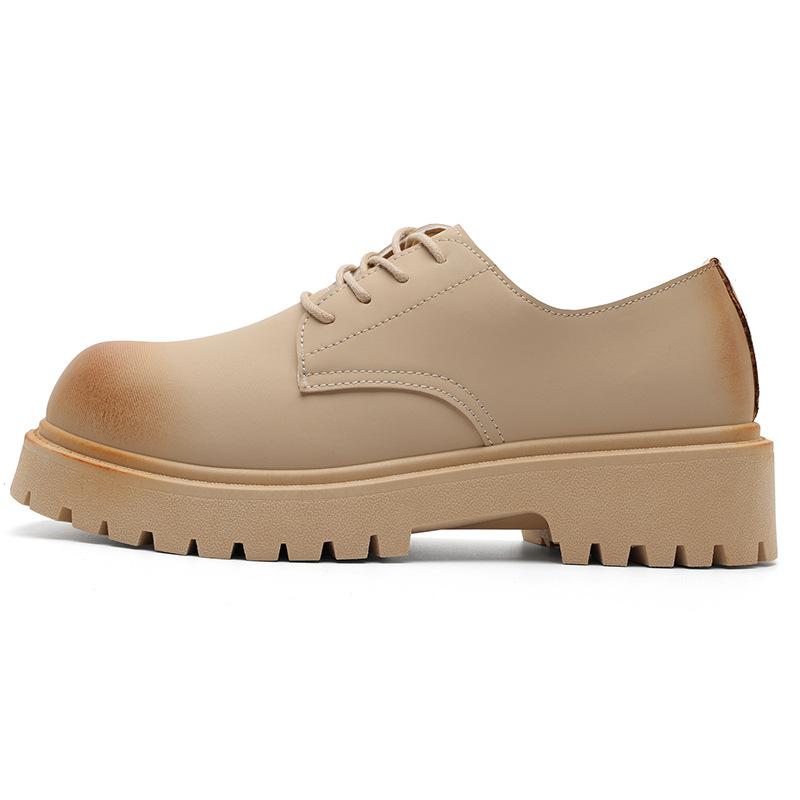 Fashion 2025 New Men Woman Derby Work Shoes Retro Lace-Up Suede Shoes Thick Sole Breathable Low-Top Industrial Casual Footwear for Men