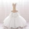 One-Year-Old Baby Princess Dress with 3D Floral Design for Special Events or Piano Performances