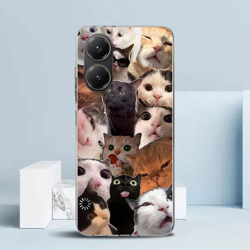 Crying Cat Memes Soft Cover for Xiaomi Poco F7 Ultra X7 X6 X5 Pro M7 Phone Case Redmi 15 15C 13 13C 12 12C 10 10C Print Shell Po