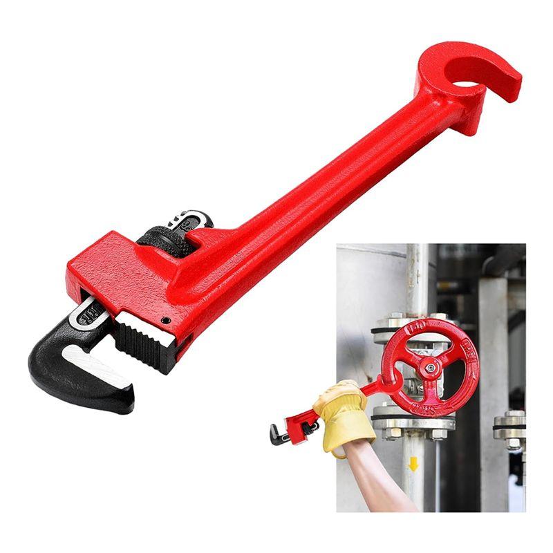 

A60Z8 Double Ended Valve Wrench Pipe And Valve Wrench Refinery Wheels 1/8 -1-1/2 Pipe Capacity For Protecting From Damagemay красный