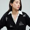 Chuyu V-Neck Knitted Cardigan with Cartoon Embroidery