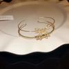 Zircon Korean Style Open Bangle: Fashionable, Simple, Luxurious Jewelry for Women