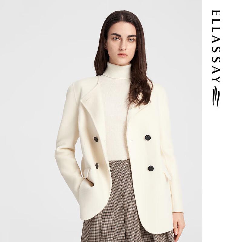ELLASSAY Women's Autumn Wool Cashmere Blend Coat