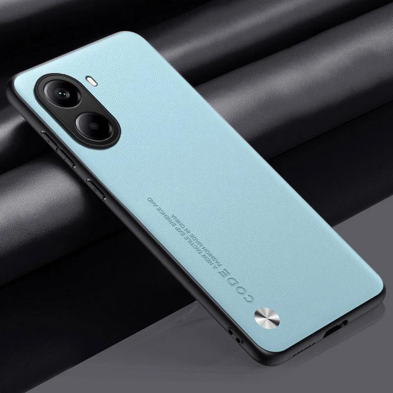 Busine Sle Leather Metal Car Magnetic Holder Phone Case for POCO X7 F6 X6 F5 X5 Pro Pro M6 4G C75 C65 Skin Feel Protect Cover