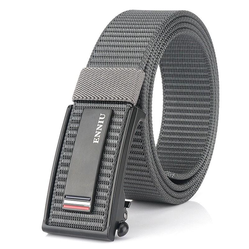 19-year-old Automatic Buckle Quick-drying Nylon Canvas Belt Student Training Outdoor Pants Men Women All-matching