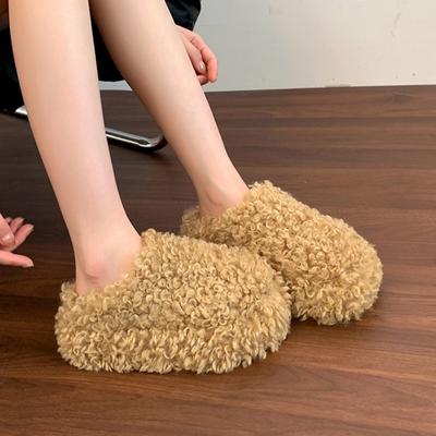 Fashion Flats Fluffy Slippers Women Fashion Cozy Soft Shoes 2025 Winter New Casual Woman Shoes Designer Classical Zapatillas De Mujer