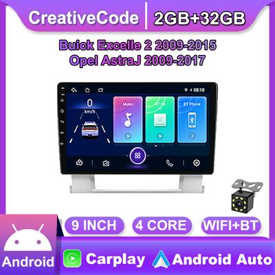 Android 2 Din Car Multimedia Player For Buick Excelle 2 2009-2015 Opel Astra J 2009-2017 Head Unit Stereo Carplay GPS Navigation BT WIFI 2+32GB