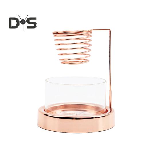 Suport Palo Santo Arzător de tămâie din sticlă din metal pentru arderea Palo Santo Salvia Suport de tămâie ușor de curățat cu bază anti-alunecare pentru meditație