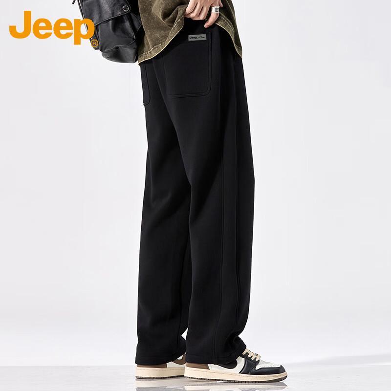 Jeep Men's Autumn/Winter Loose Straight-Leg Casual Sweatpants