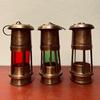 Antique Style Brass Mining Oil Lamps, Set of 3 Nautical Lanterns Home Decor