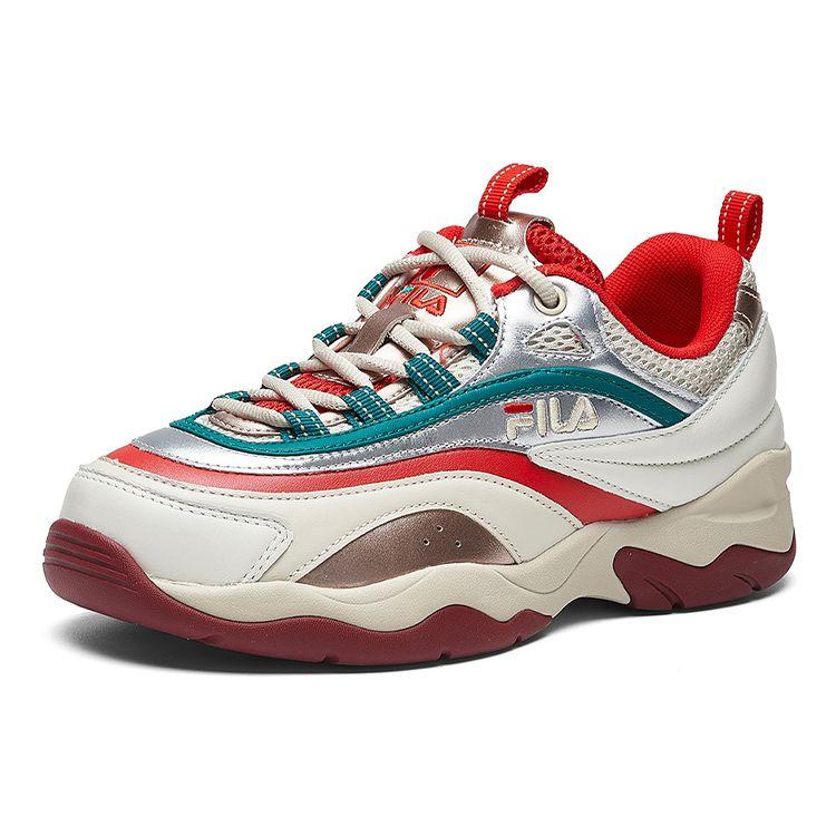 Fila Ray Retro Casual Low-Top Sneakers Women Sneakers White Silver F12W011104FWS