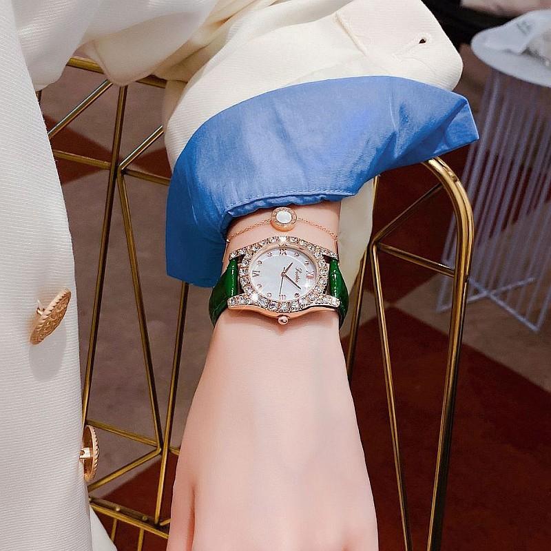 Diamond Shell Chassis Women'S Watch Temperament Waterproof Fashion Retro Roman Numerals Women'S Watch Women