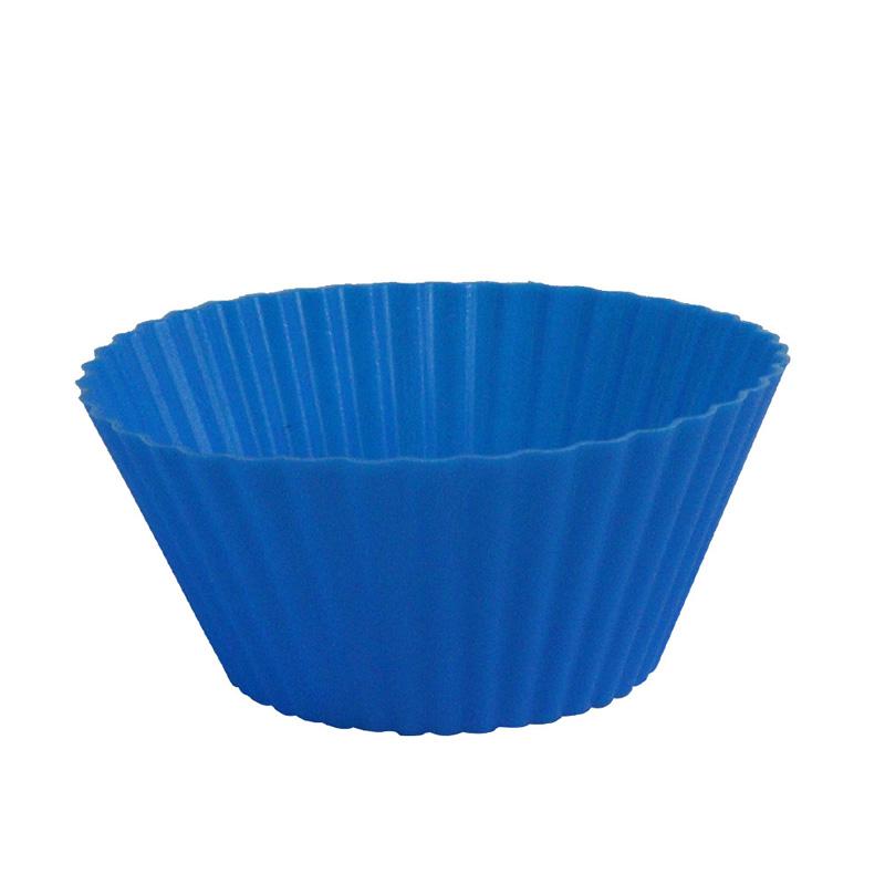 12pcs Round High Temperature Resistant Silicone Small Cake Cup Mold High Temperature Resistant Kitchen Baking Accessories