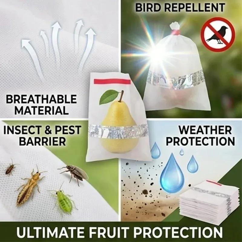 Reflective Non-woven Fruit Protection Bags Reusable Bird Repellent Fruit Cover Universal Grapes Bag Orchard Insect-proof Covers