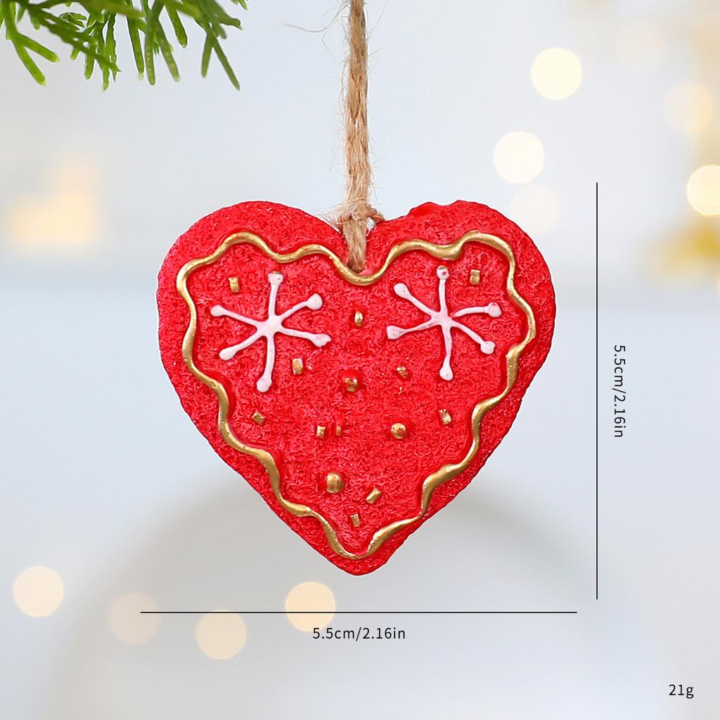 Christmas Resin Ornaments Set With Snowflake Star Heart For Holiday Decor