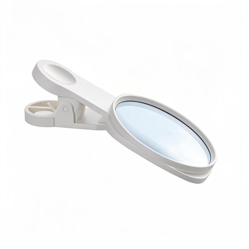 

Clip On Shot Mirror for Phone Rear Camera Reflective Back Shot Tool For Selfe Live Streaming білий