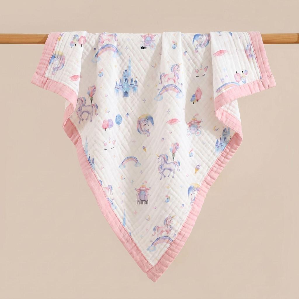 Class A Newborn Bath Towel - Pure Cotton, 6-Layer Gauze, Quick-Dry, Highly Absorbent