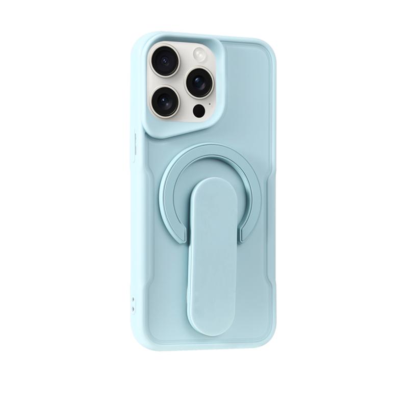 For Magsafe Magnetic Push Pull Holder Ring Luxury Solid Color Phone Case For iPhone 16 Pro Max 14 11 12 13 15 Pro Max Back Cover