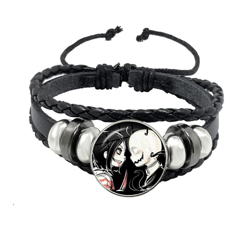 Fashion Accessory Gift For Kids Hot Creepypasta CREEPY PASTA TICCI TOBY Bracelet Glass Leather Bangle JEFF THE KILLER